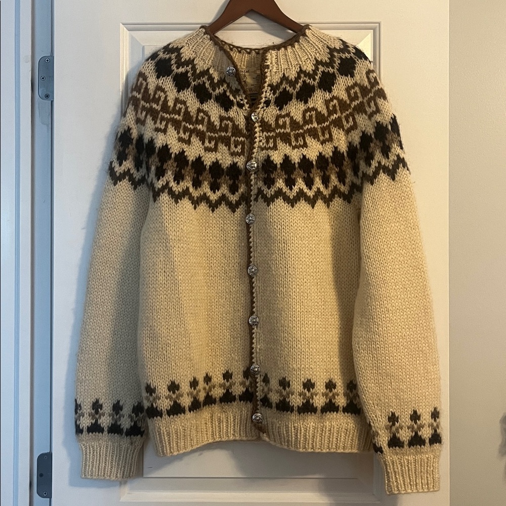 Vintage Hilda Ltd Icelandic Lopeyasa Wool Sweater Men’s XL - Picture 11 of 13